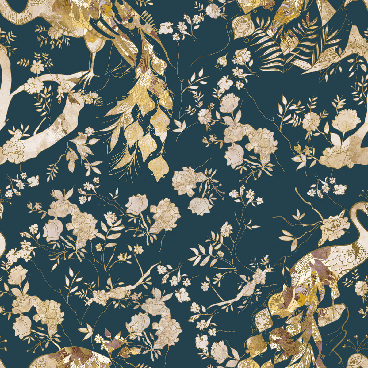 Dark Navy Bird Wallpaper⁠