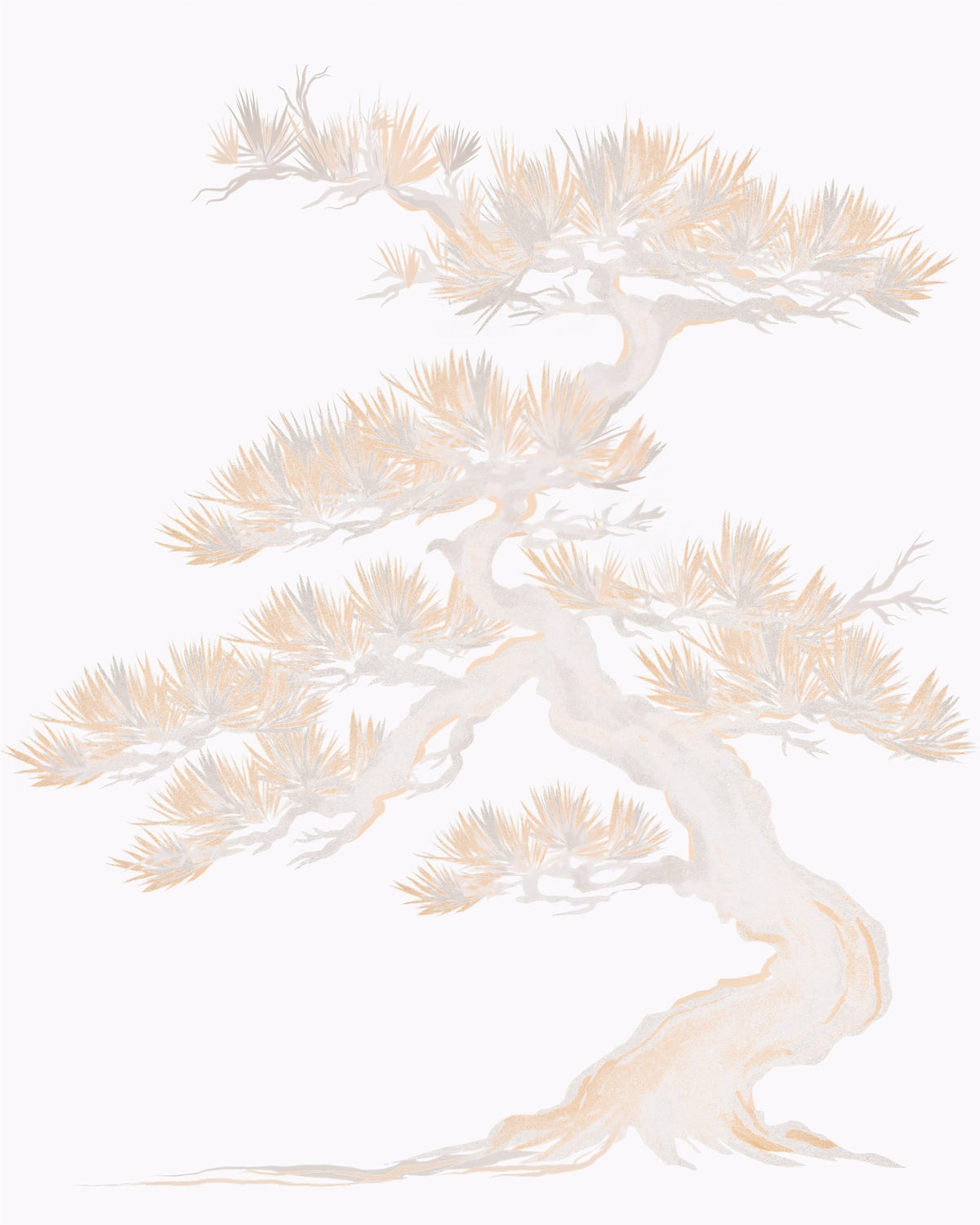 Matsu pine Pastel Japanese style  Wall Mural in your room