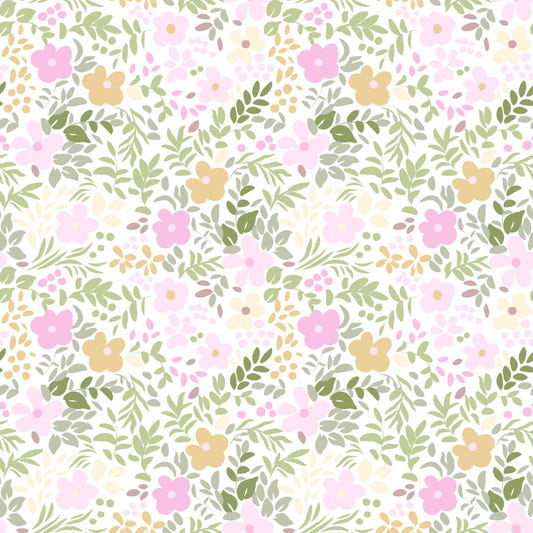 Spring Blossom flowers summertime seamless pattern  Wallpaper⁠
