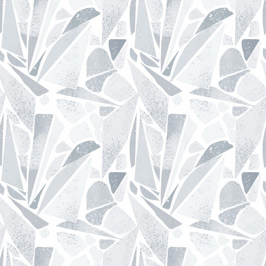 Fragmented Greyscale Mosaic Wallpaper⁠