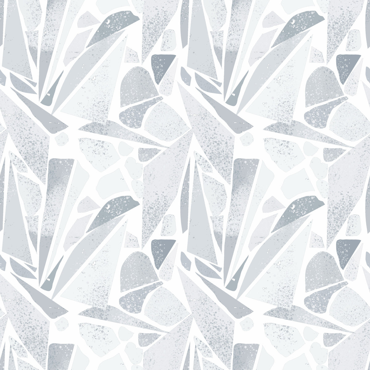 Fragmented Greyscale Mosaic Wallpaper⁠ in your room
