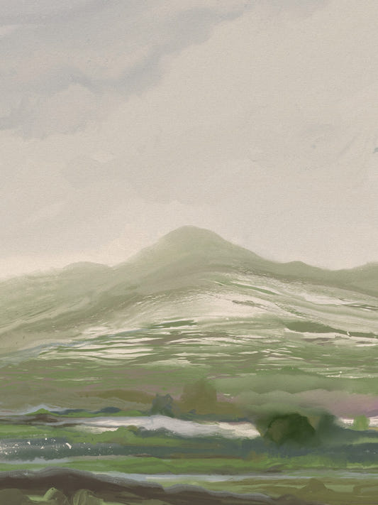 Pastoral Abstract landscape  Wall Mural