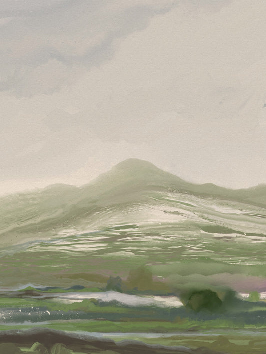 Pastoral Abstract landscape  Wall Mural