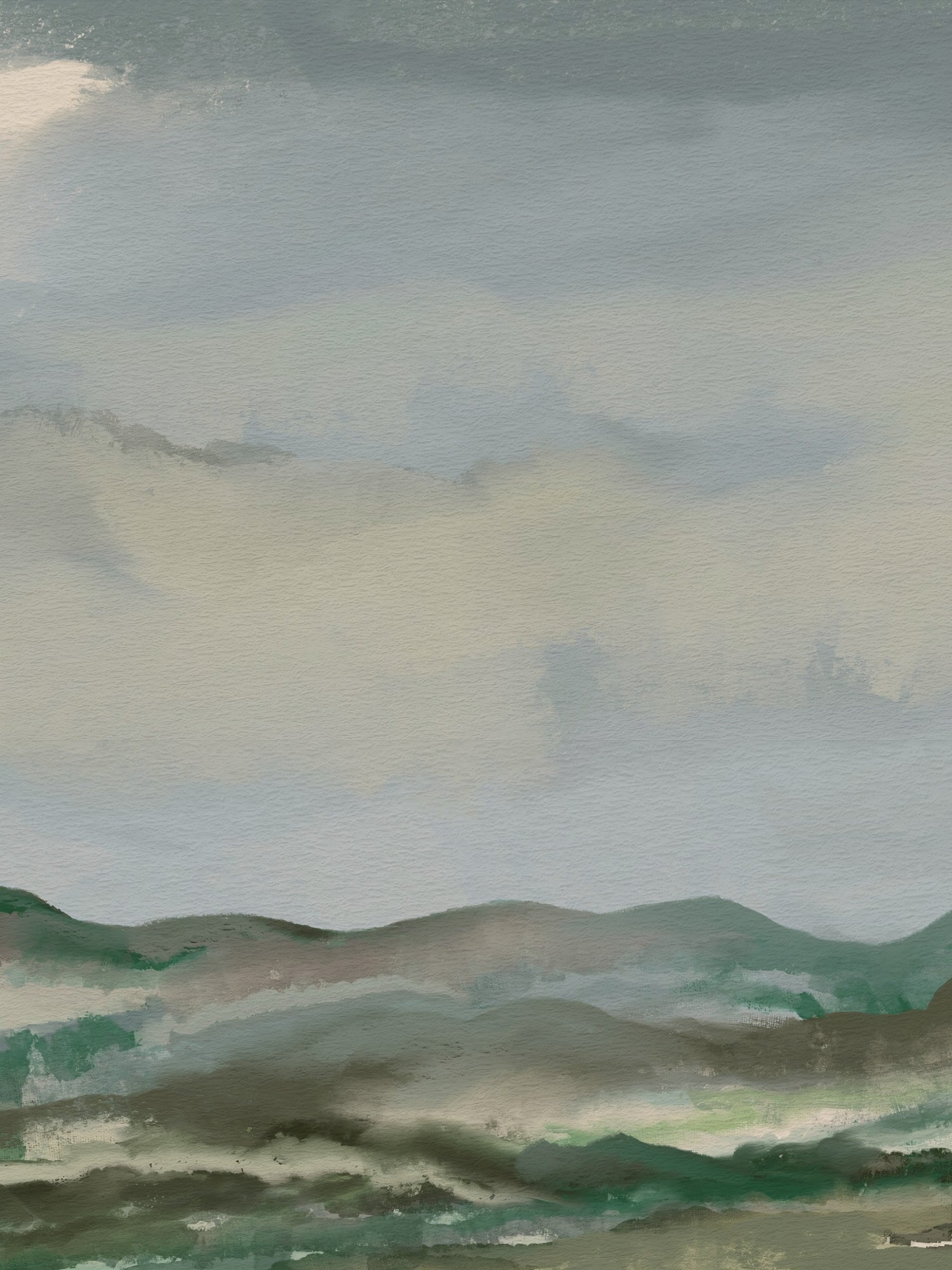 Serene Hillside Horizon Wall Mural