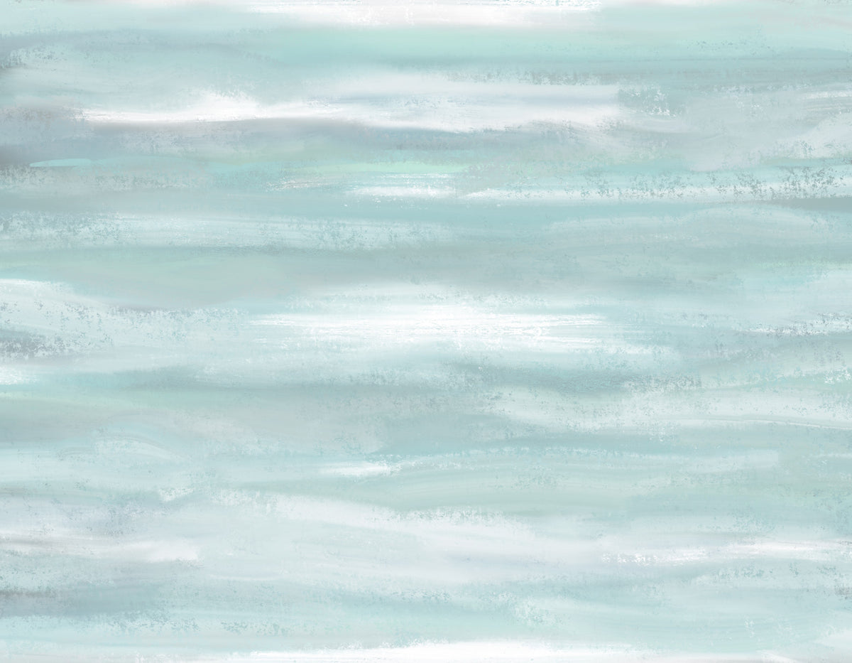 Aqua Horizon Strokes Wall Mural in your room