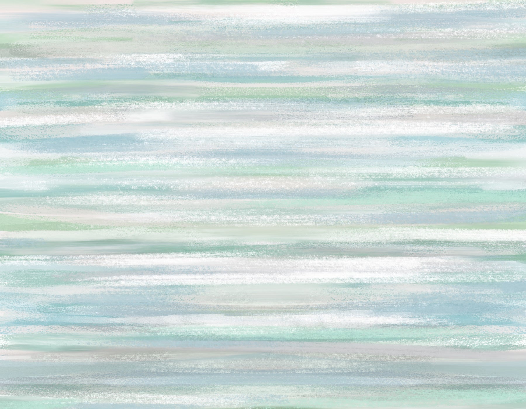 Serene Water Hues wall mural across a dining room in pale mint and grey