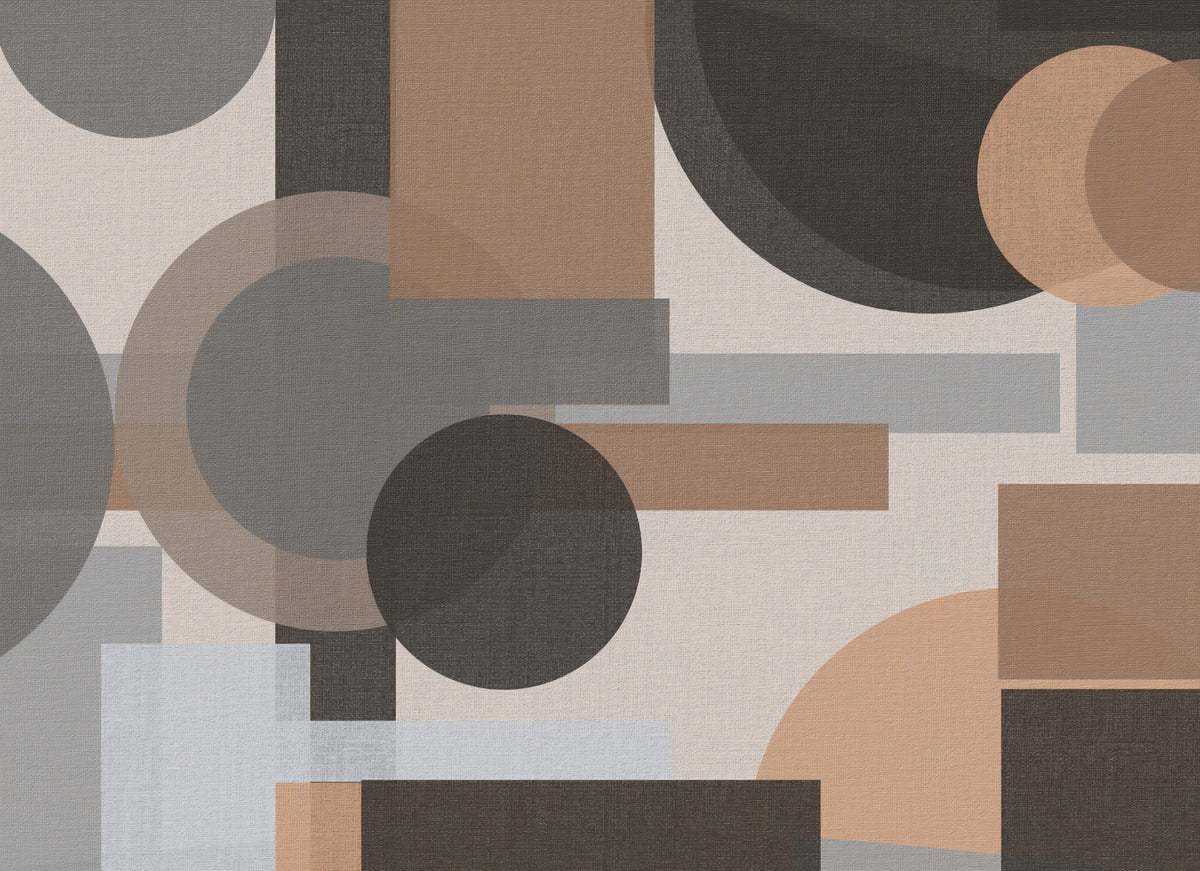 Earthy Geometric Harmony Abstract  Wall Mural