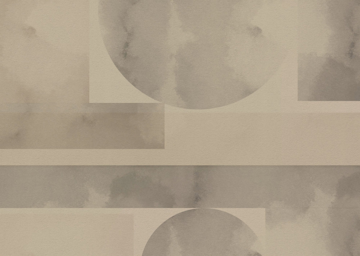 Earthy Horizon Geometry Shapes Abstract  Wall Mural