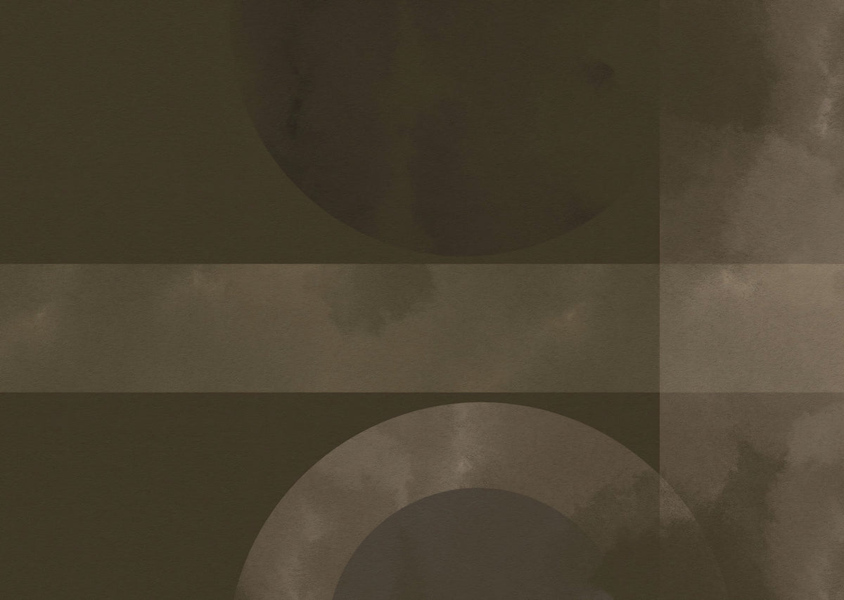 Muted Horizon Geometry abstract shapes Wall Mural in your room