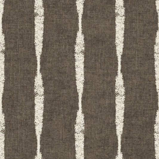 Cream Textured Distressed Stripes on Muted Brown Wallpaper⁠