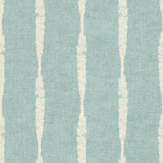 Cream Textured Distressed Stripes on Soft Blue Wallpaper⁠