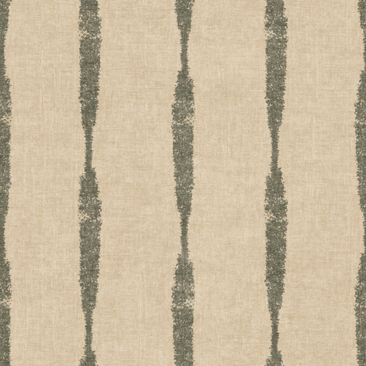 Muted Green Textured Distressed Stripes on Warm Beige Wallpaper⁠