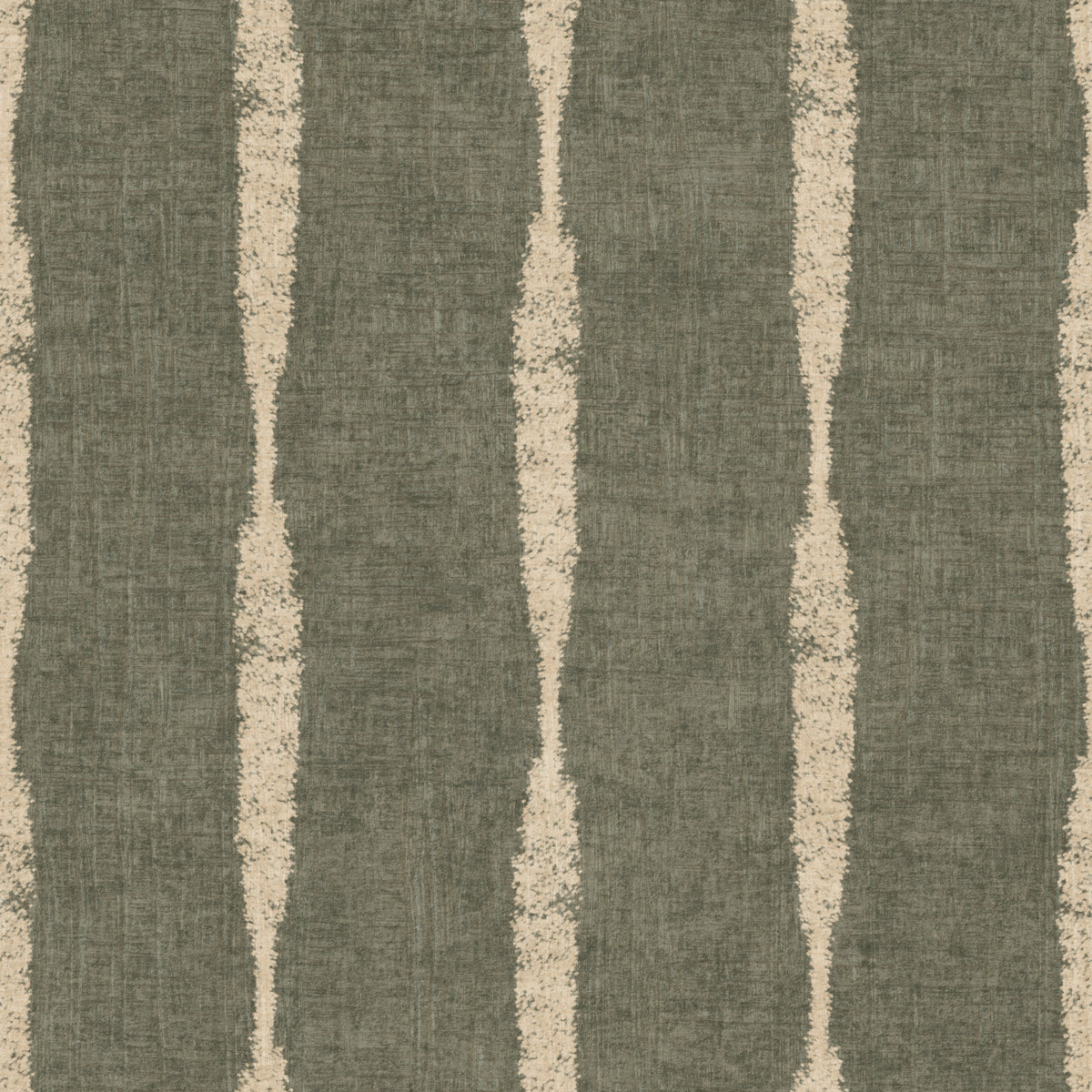 Warm Beige Textured Distressed Stripes on Muted Green Wallpaper⁠ in your room — zoomed