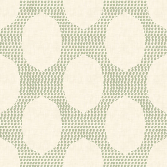 Beachy Boho Costal Green Mosaic Wallpaper⁠