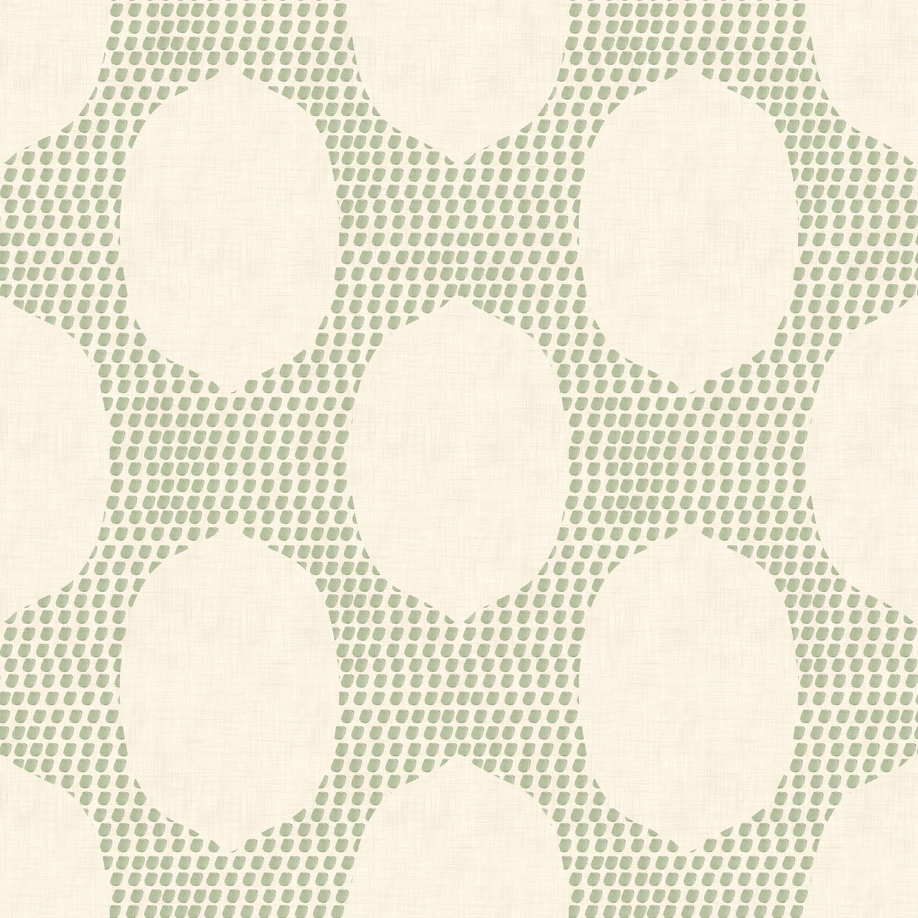 Beachy Boho Costal Green Mosaic Wallpaper⁠