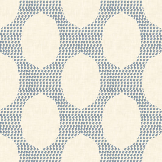 Beachy Boho Slate Blue Mosaic Wallpaper⁠