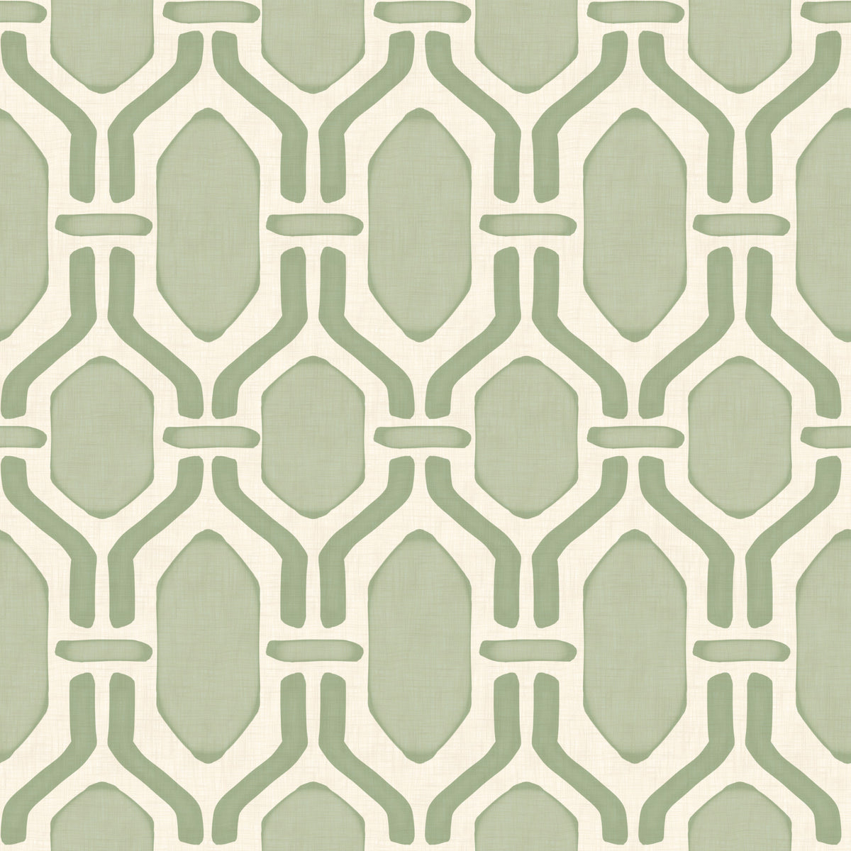 Art Deco Trellis Coastal Green Wallpaper⁠ in your room — zoomed