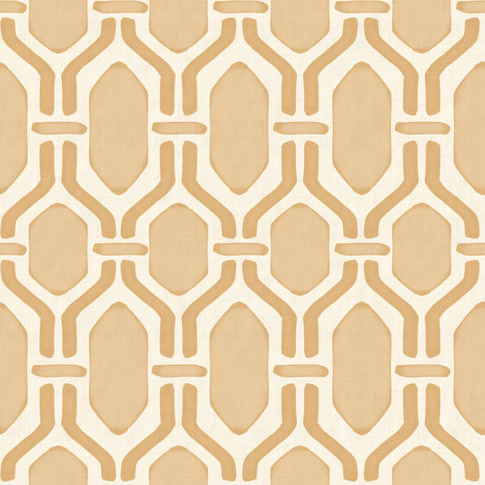 Art Deco Trellis Sand Wallpaper⁠