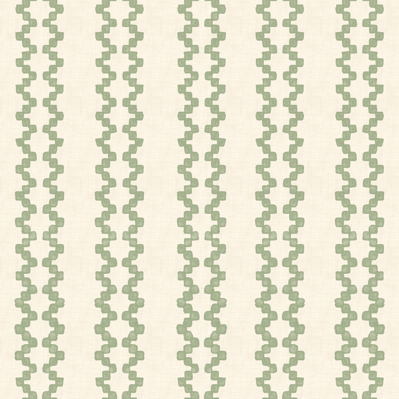 Zellige Striped Ornament Coastal Green Wallpaper⁠