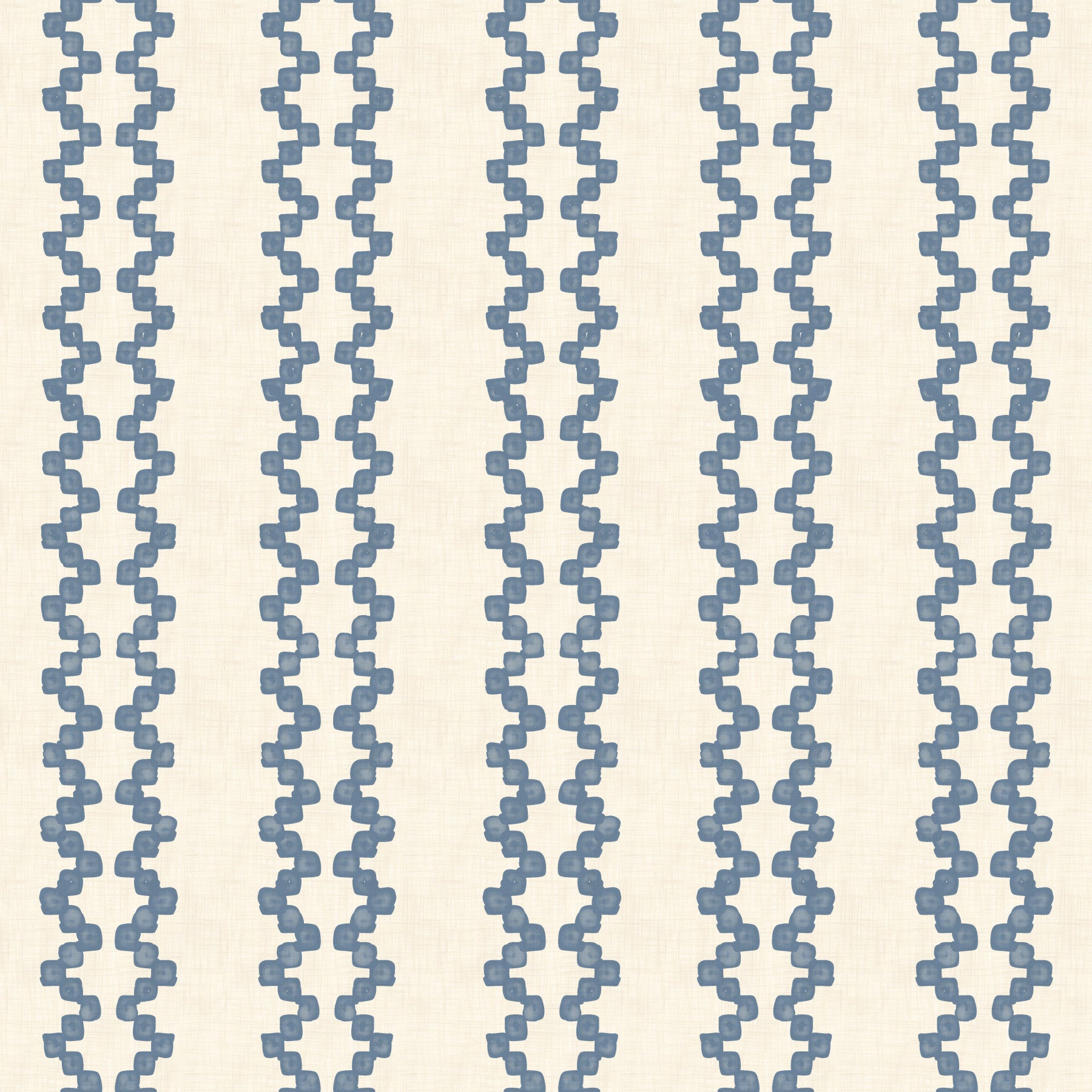 Zellige Striped Ornament Slate Blue Wallpaper⁠