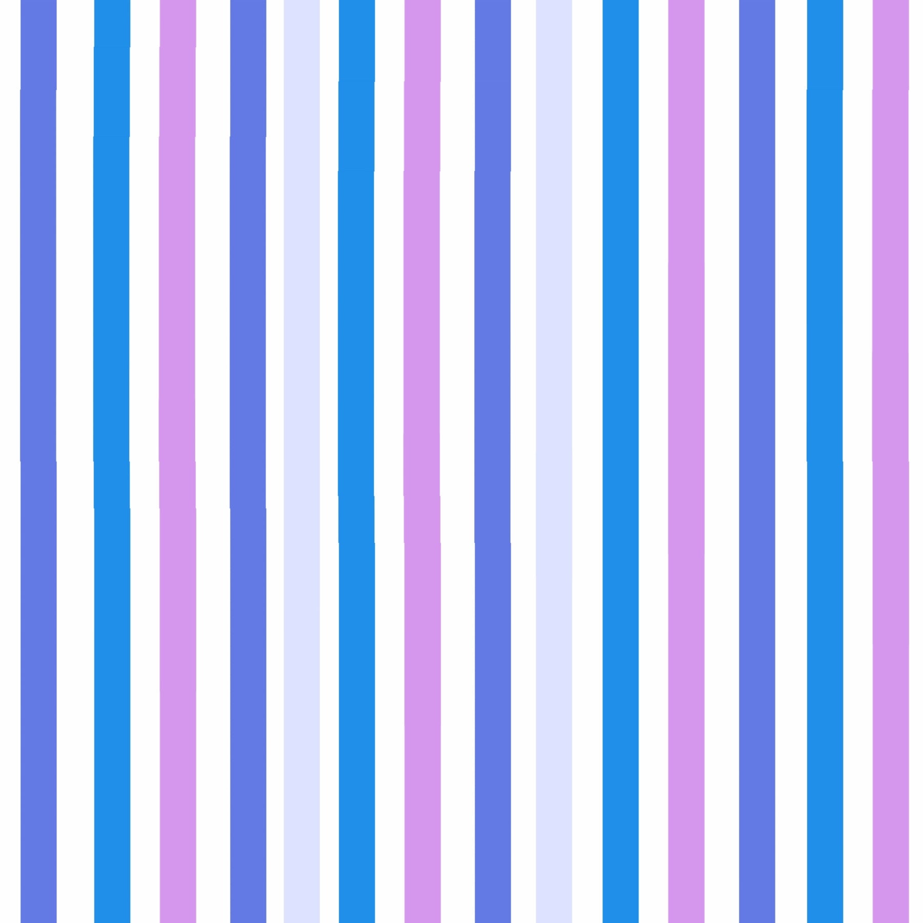 Living room styled with blue and lilac vertical stripe wallpaper for a calm mood