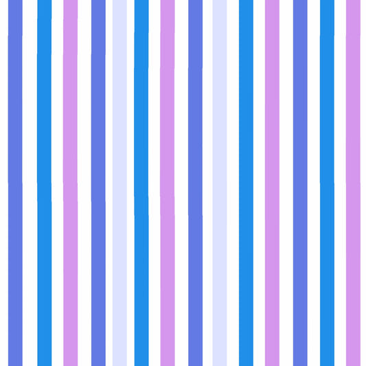 Blue & Lilac Vertical Harmony Stripes Wallpaper⁠