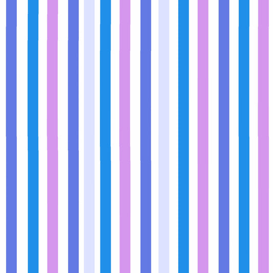 Blue & Lilac Vertical Harmony Stripes Wallpaper⁠