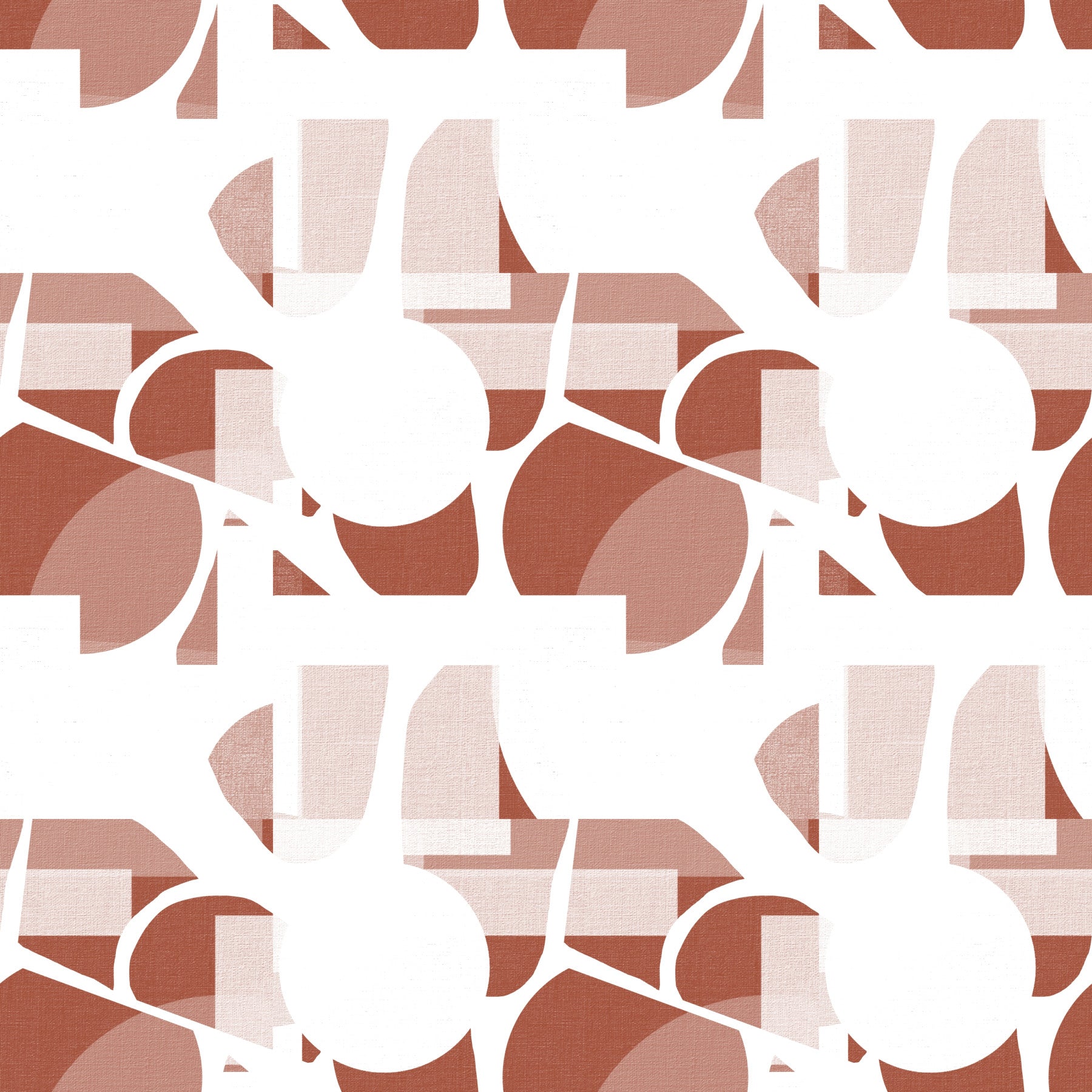 Terracotta Geometric Flow Clay Shapes Wallpaper⁠