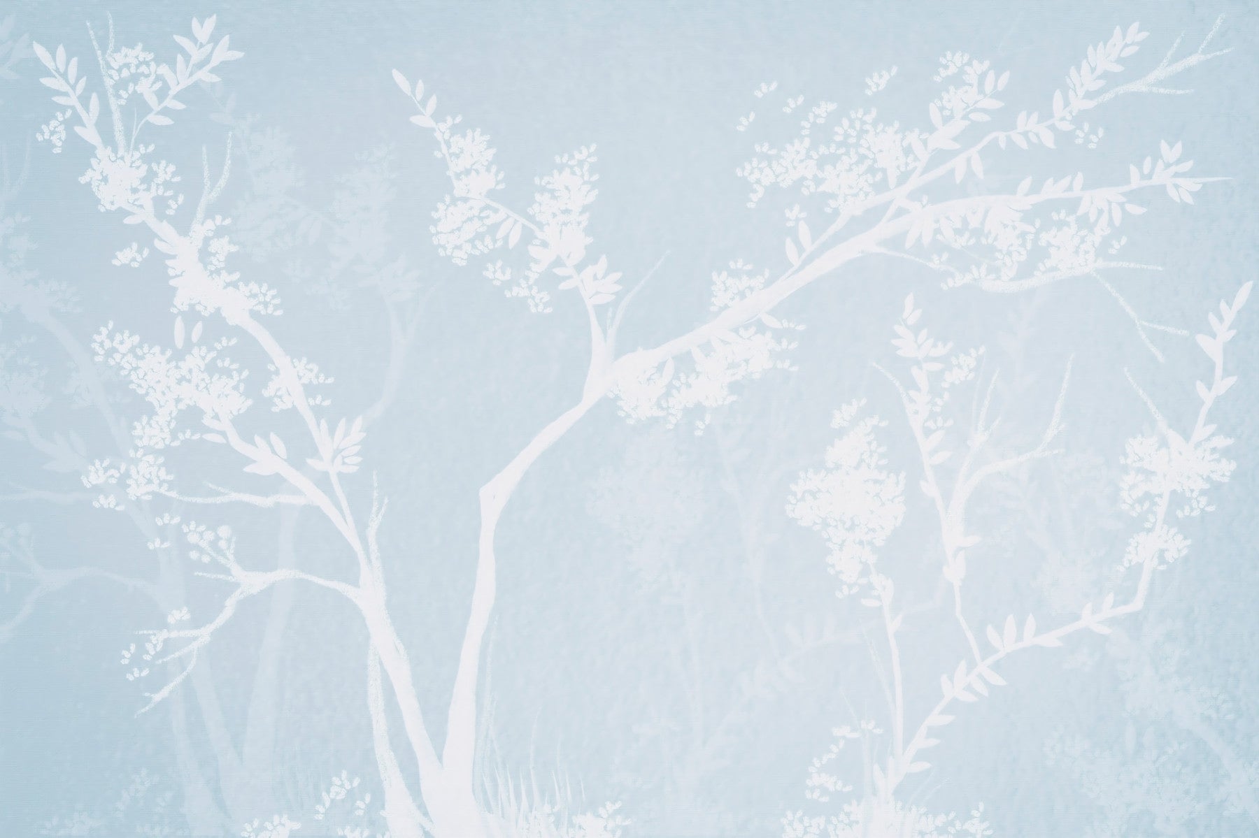 Ethereal Blue Blossom wall mural gives a Kids bedroom a calm, dreamy backdrop.