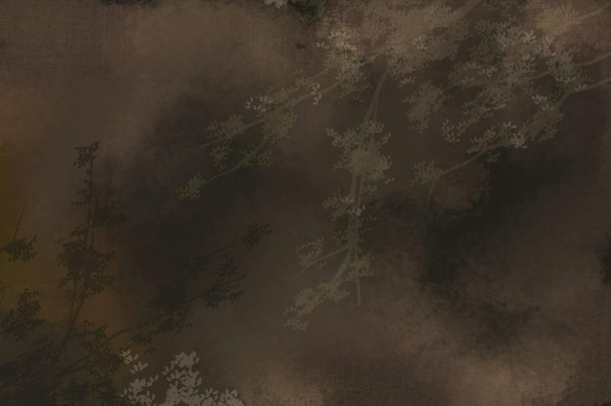 Woodland Haze Tapestry moody Misty Forest Wall Mural in your room
