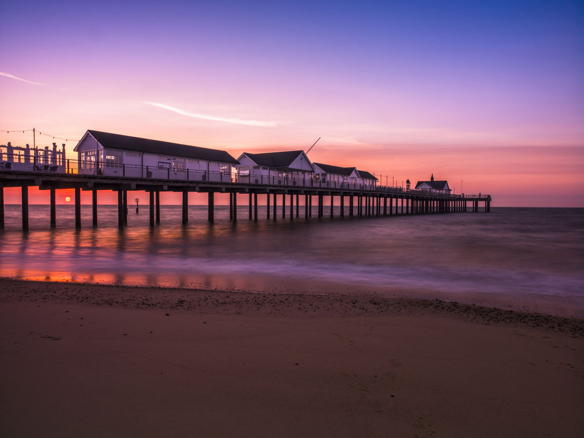 Sunset Pier Reverie Wall Mural in your room