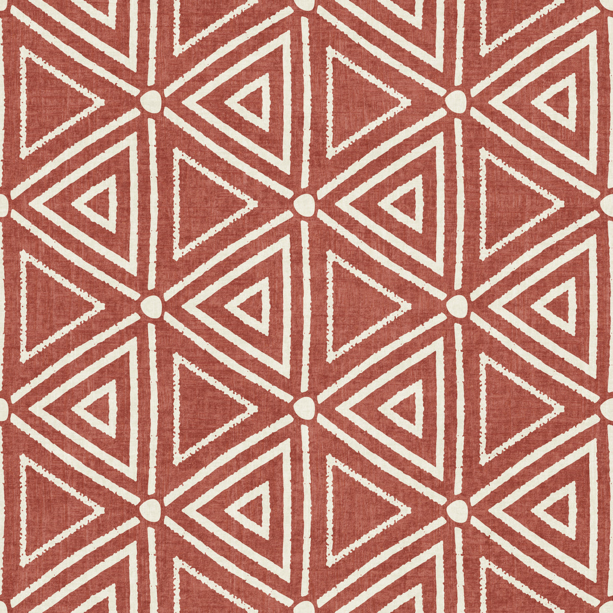 Textured Mudcloth Geometric Triangles Boho Rust Terracotta Wallpaper⁠ in your room