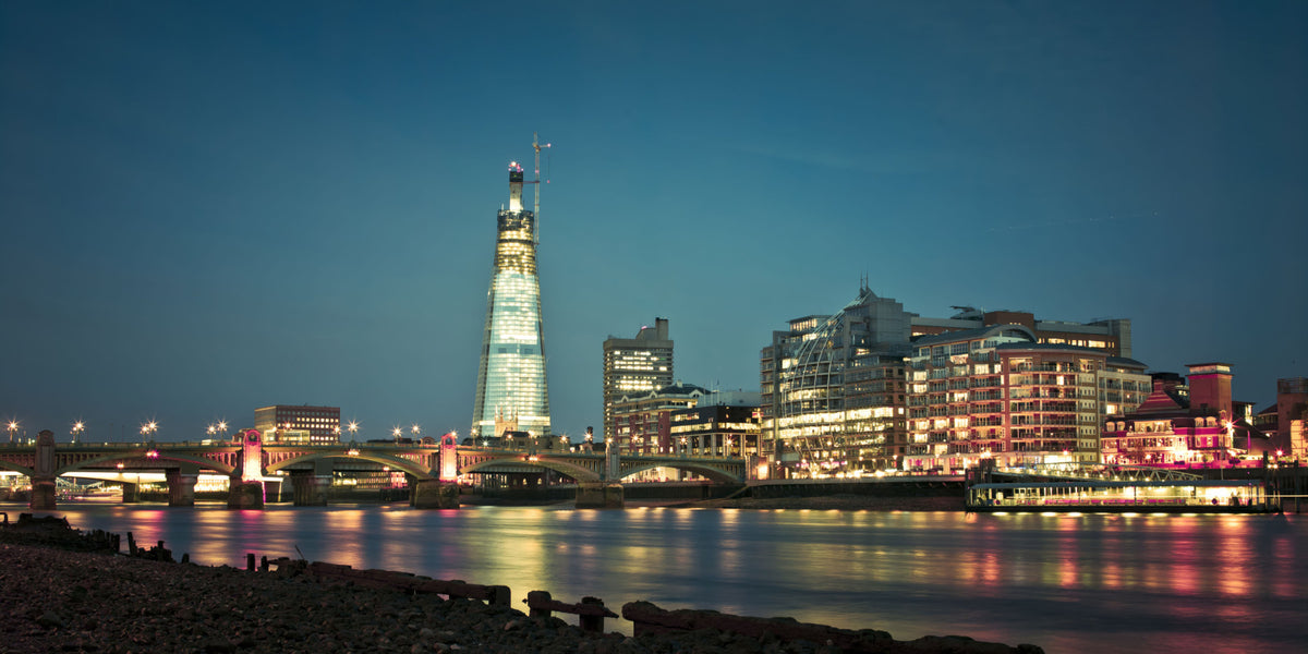 London Skyline: Twilight on the Thames Wall Mural in your room — zoomed