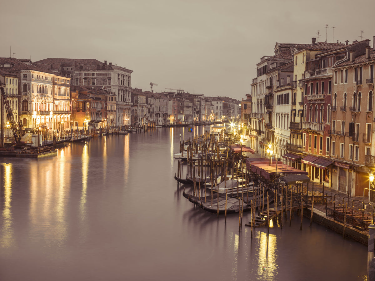 Venetian Grand Canal Glow Wall Mural