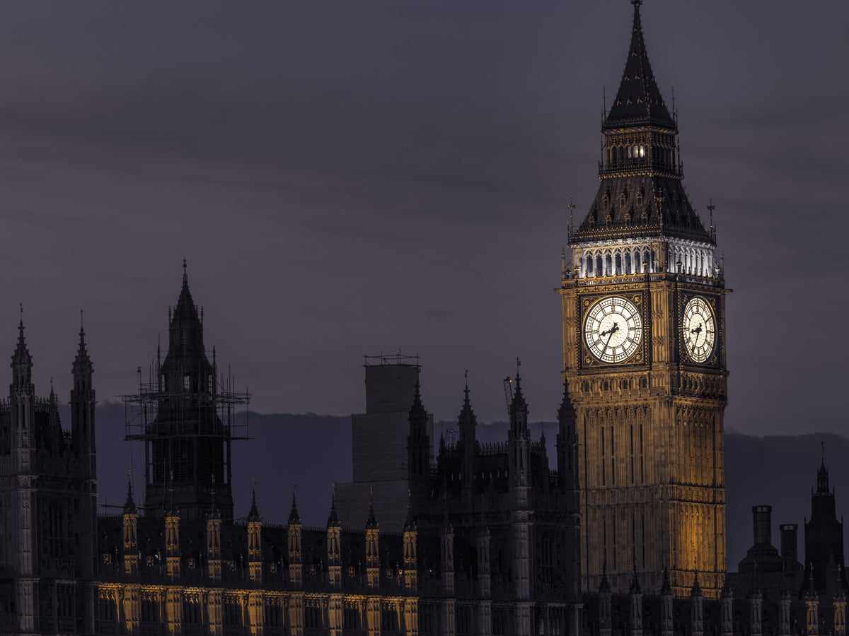 Twilight Over Big Ben Wall Mural in your room