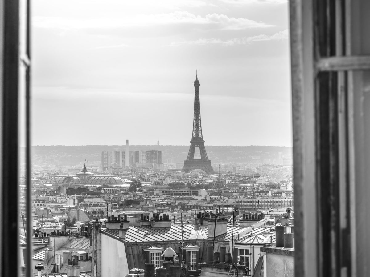 Parisian Window View Wall Mural in your room — zoomed