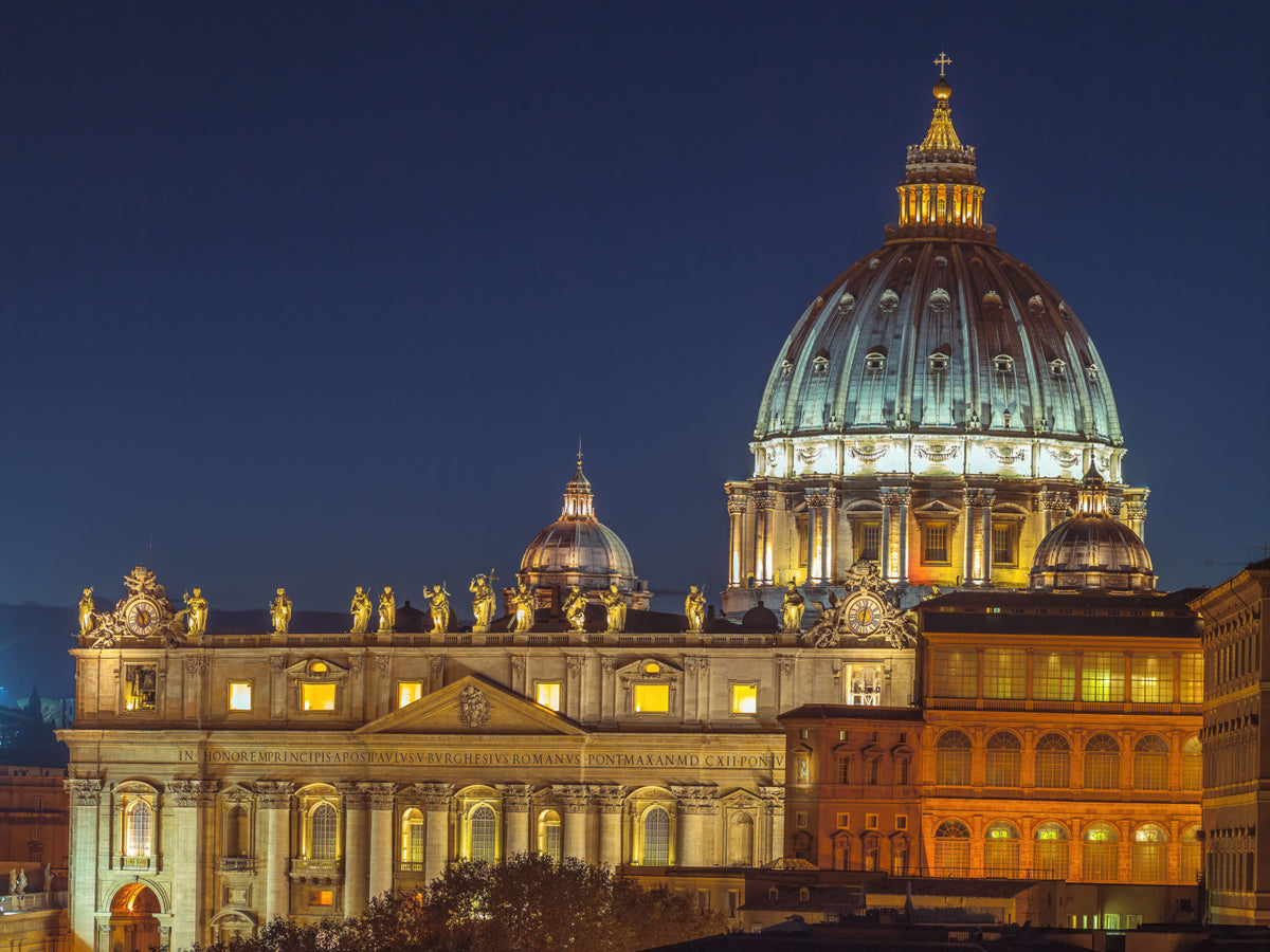 Vatican Night: Illuminated Majesty Wall Mural in your room