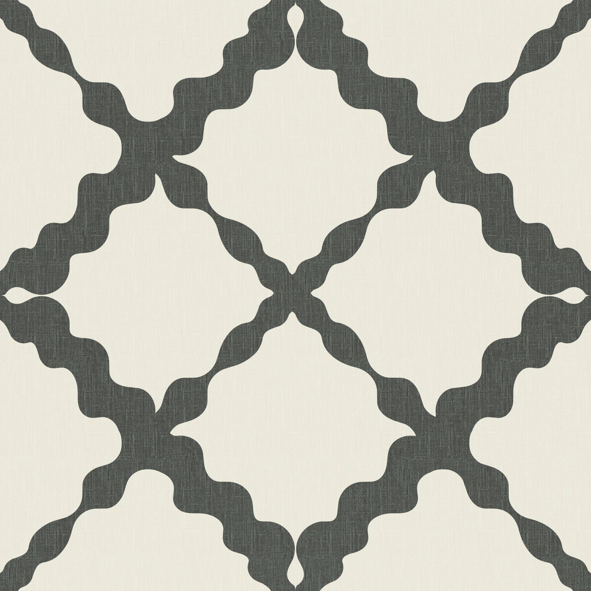 Textured Lattice Trellis Geometric Grey Minimalist Modern Wallpaper⁠ in your room