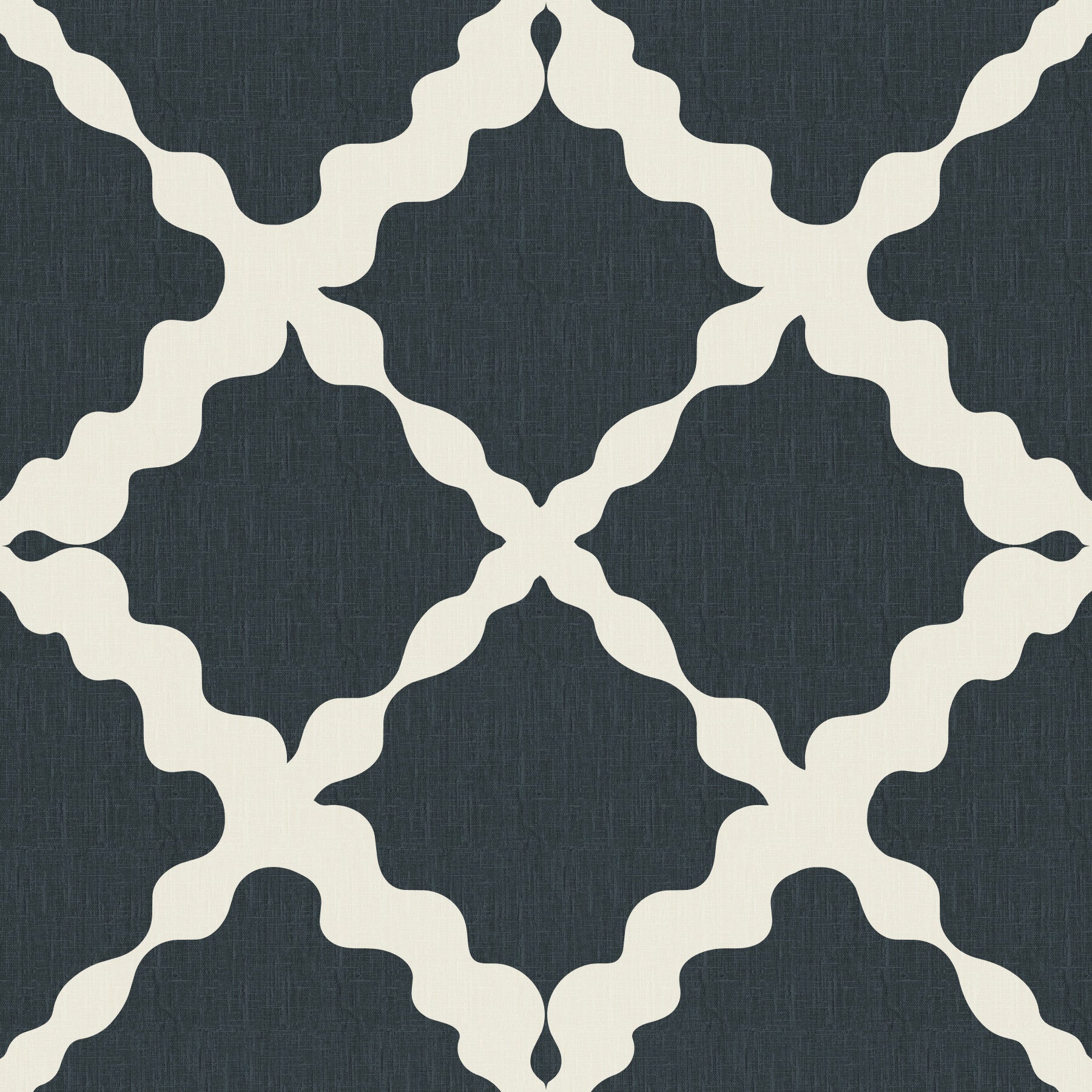 Textured Lattice Trellis Geometric Charcoal Minimalist Modern Wallpaper⁠