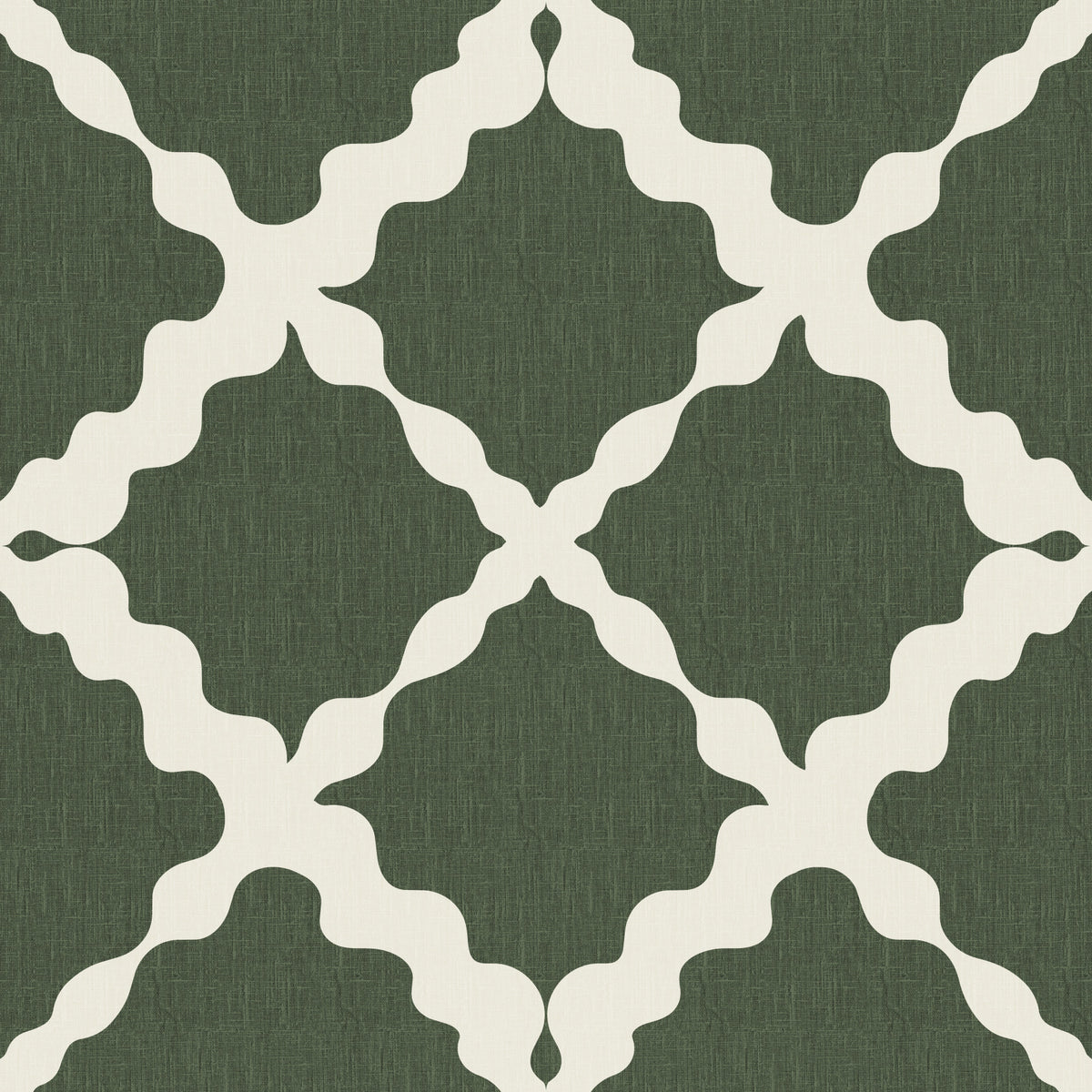 Textured Lattice Trellis Geometric Moss Green Minimalist Modern  Wallpaper⁠ in your room — zoomed