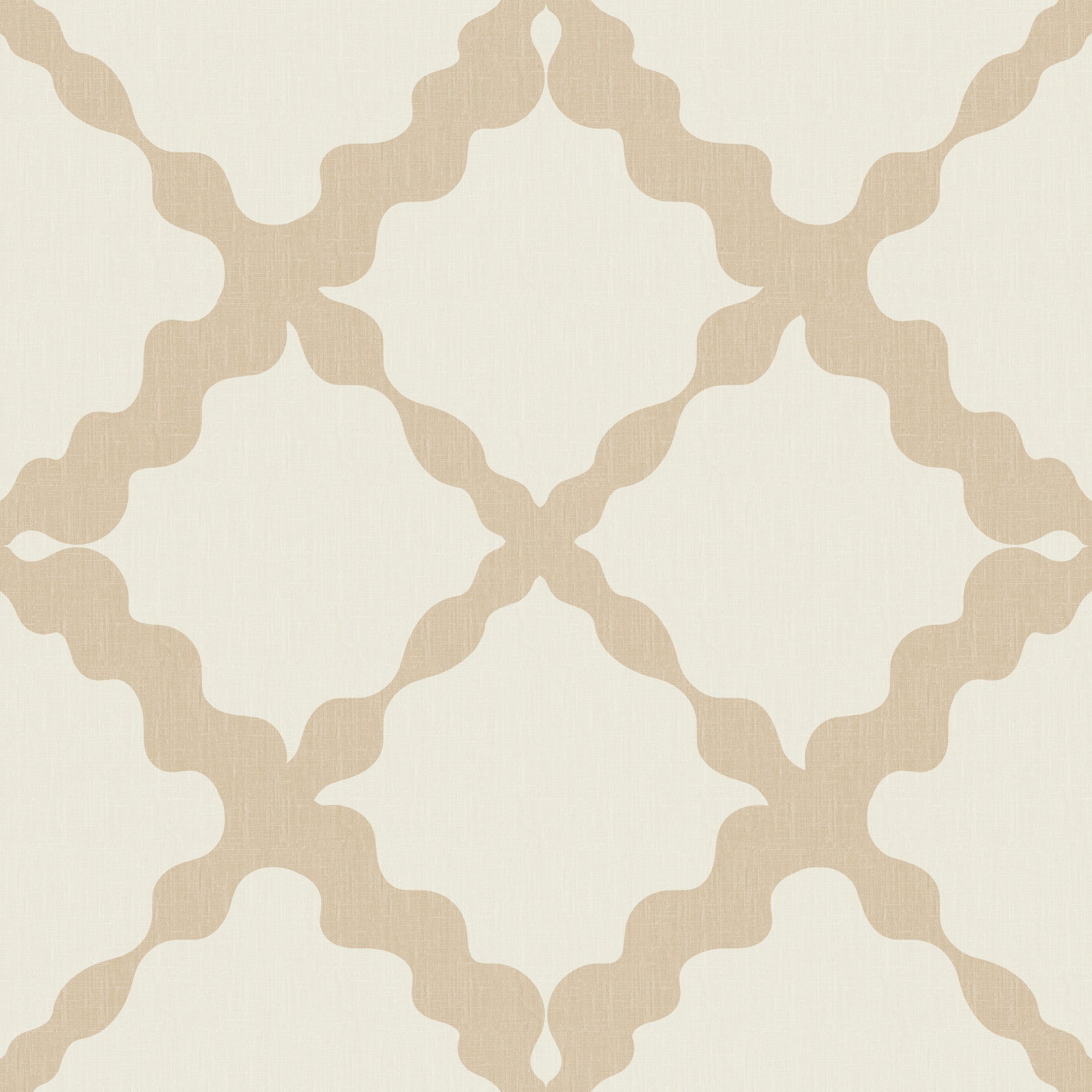 Textured Lattice Trellis Geometric Cream Beige Minimalist Modern Wallpaper⁠