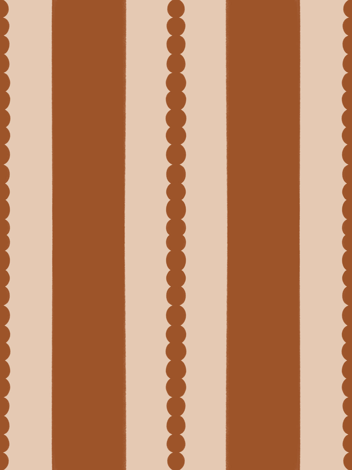 Warm Earth Stripes & Scallops Wallpaper⁠