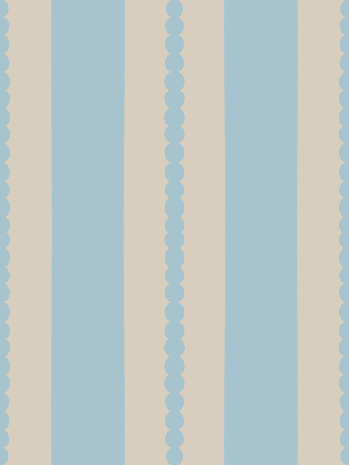 Scalloped Serenity Stripes Wallpaper⁠ in your room — zoomed