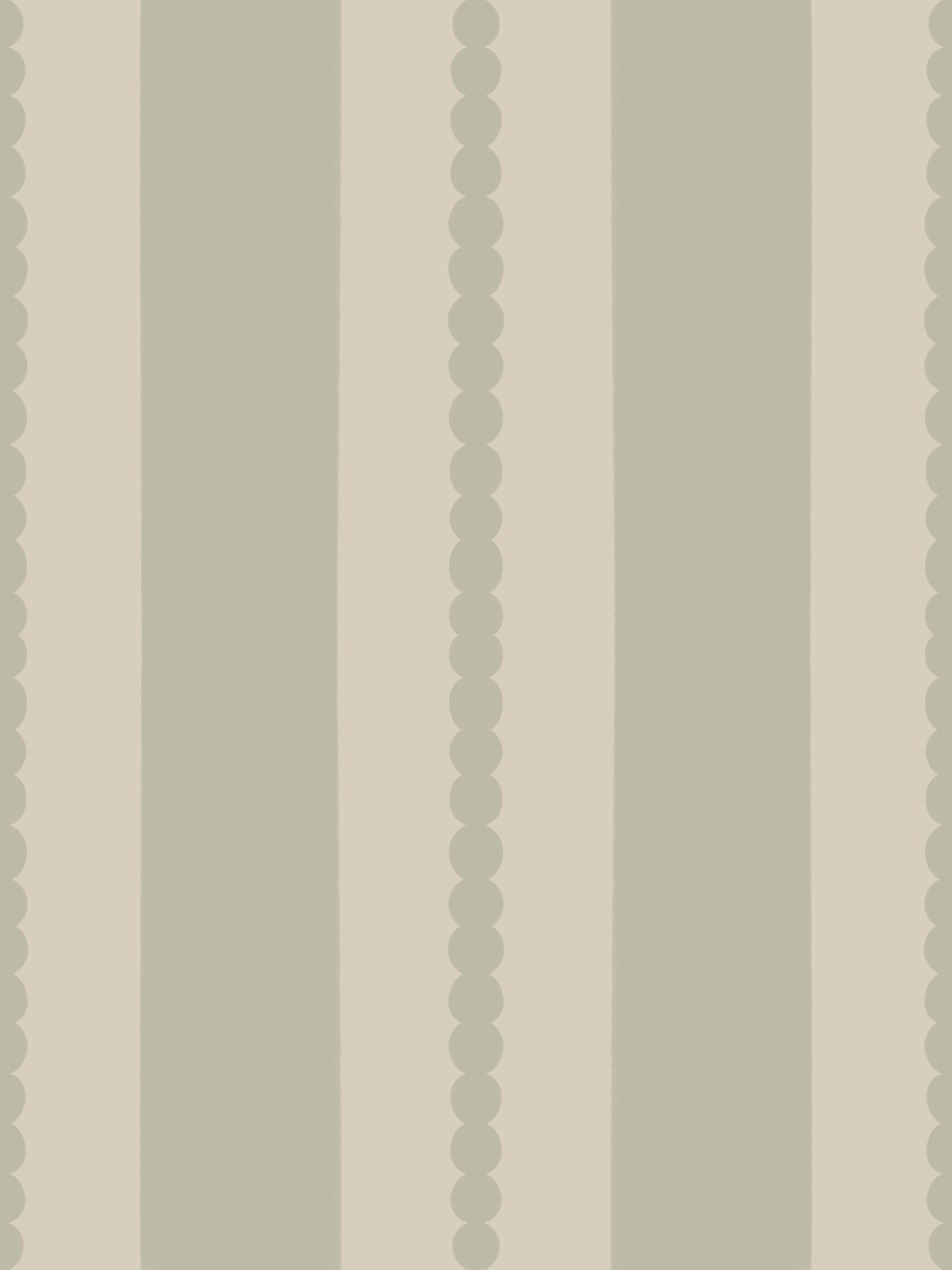 Muted Scallop & Dot Stripes Wallpaper⁠