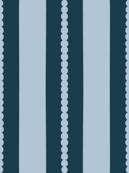 Scallop & Dot Vertical Harmony Wallpaper⁠