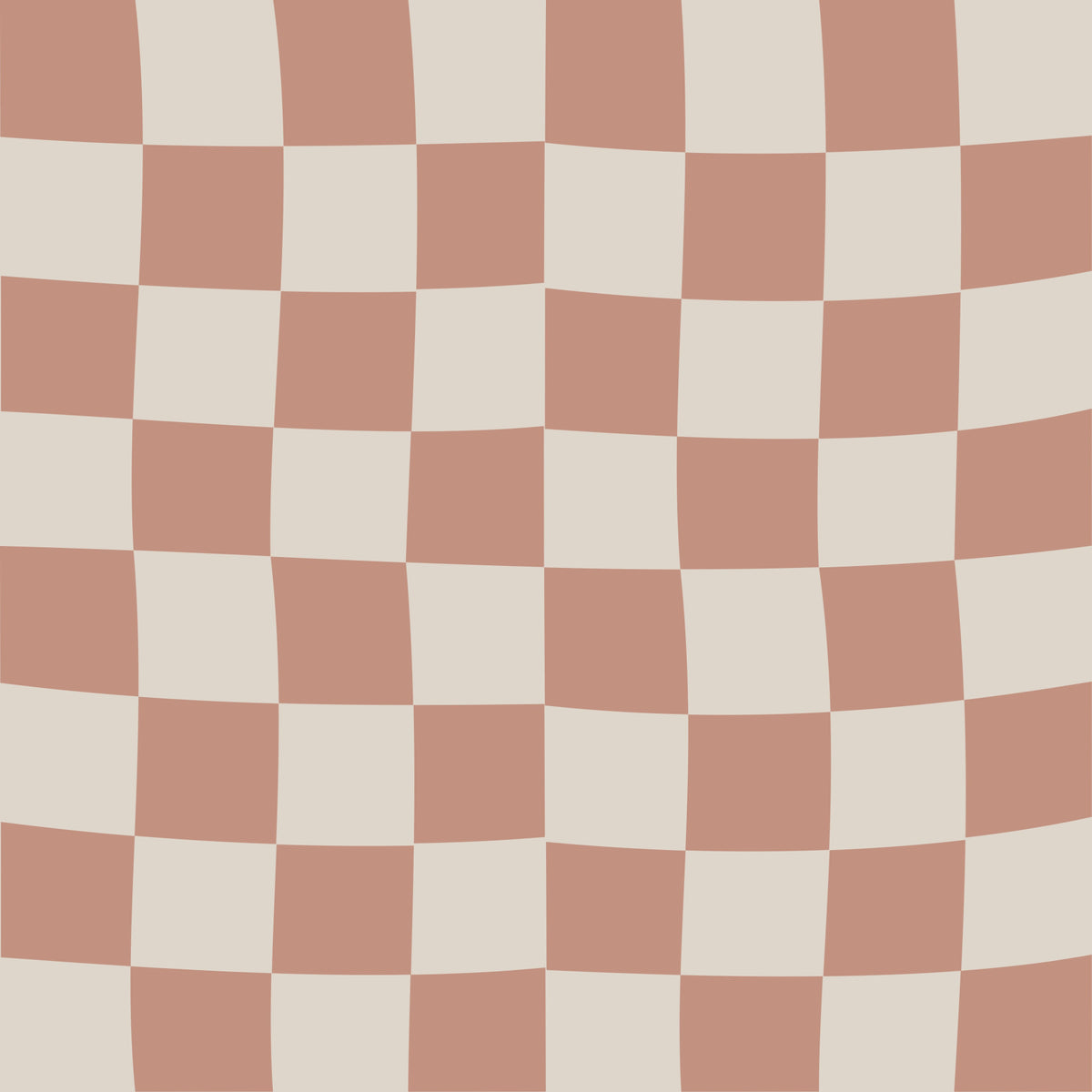 Peach & Cream Checker Waves Wallpaper⁠ in your room