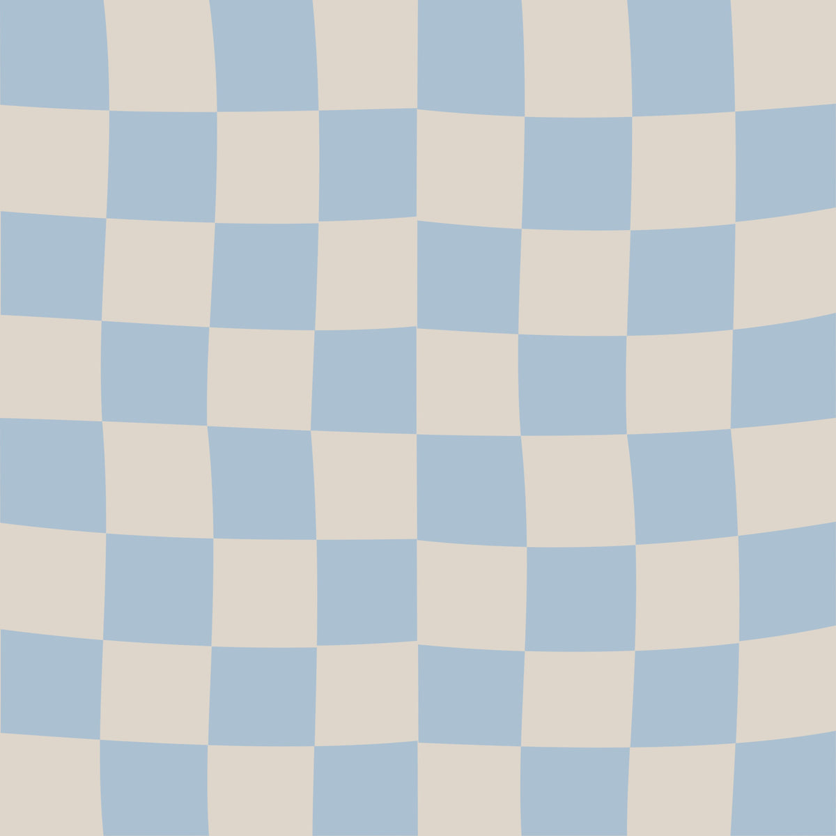 Azure & Beige Check Wave Wallpaper⁠ in your room — zoomed