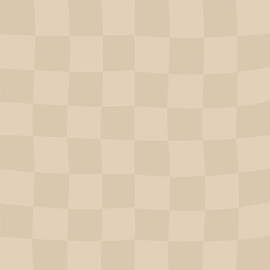 Cafe Latte Wavy Beige Checks Wallpaper⁠