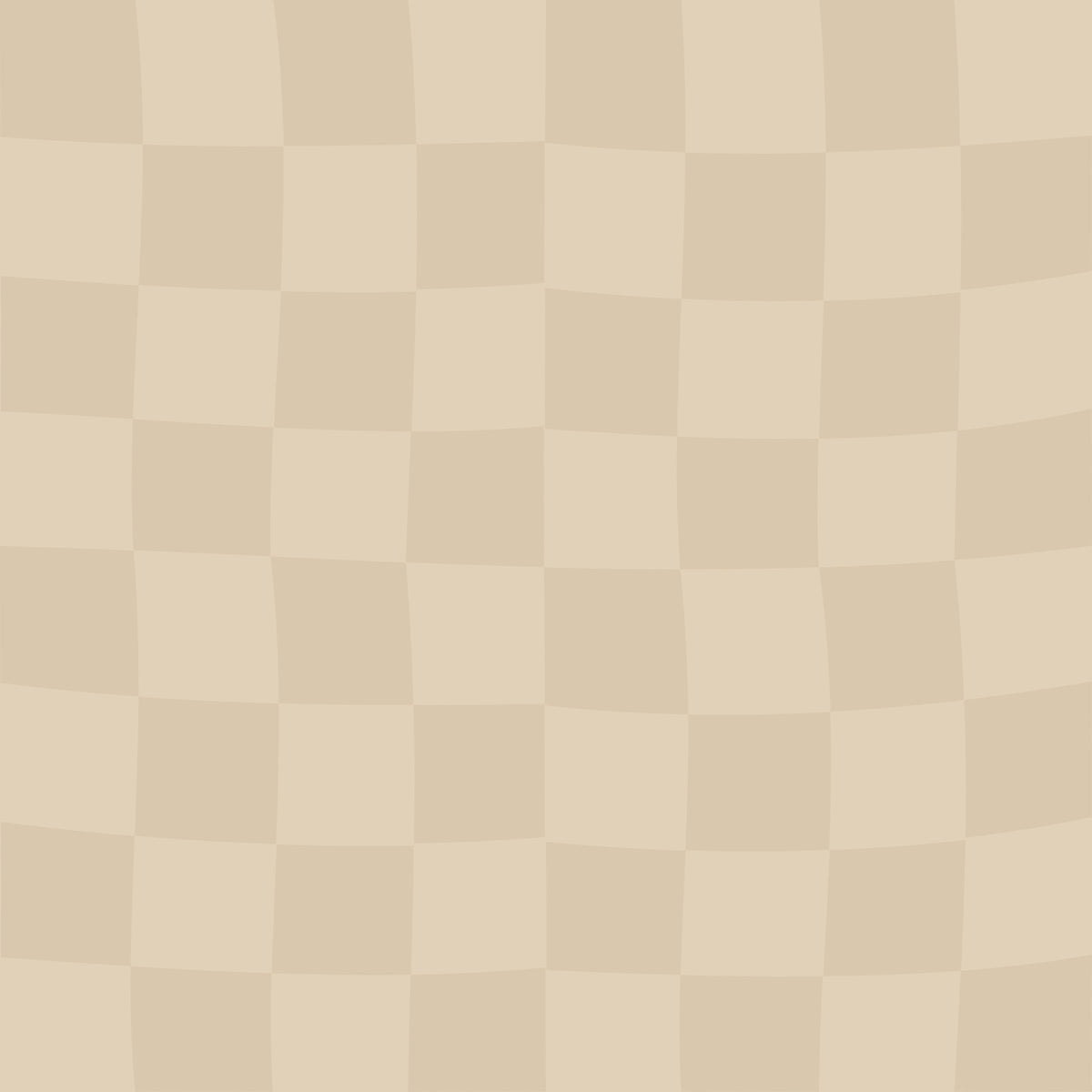 Cafe Latte Wavy Beige Checks Wallpaper⁠ in your room — zoomed