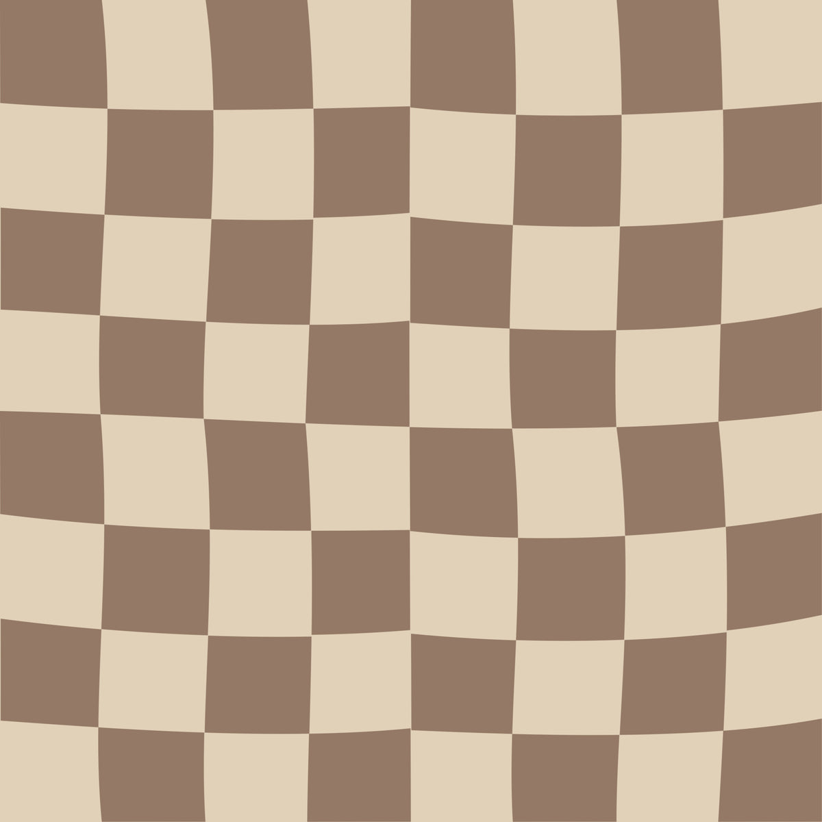 Wavy Beige Check Wallpaper⁠